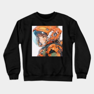 Orange Mech Suite Girl Crewneck Sweatshirt